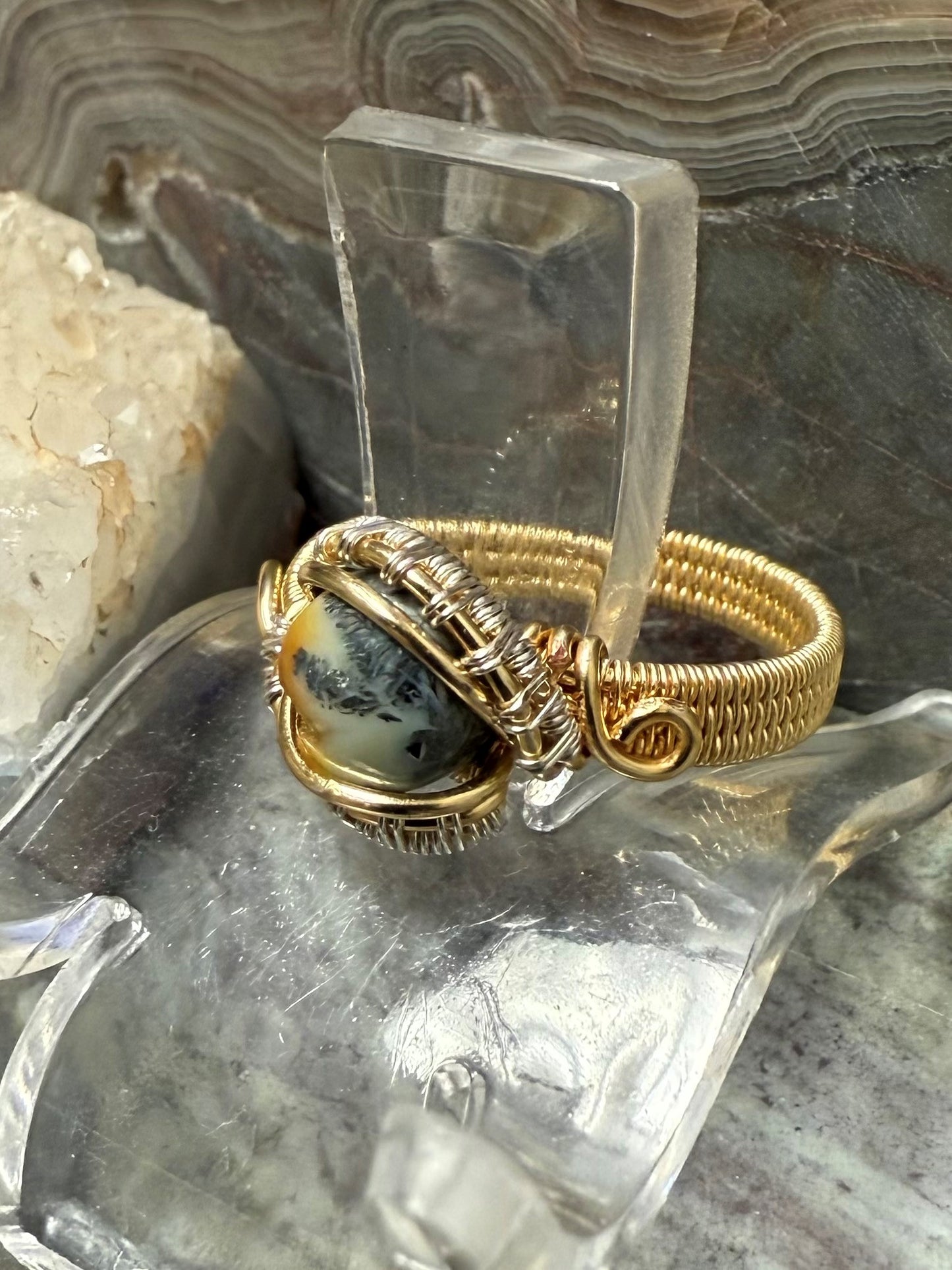 Red Marcasite Ring