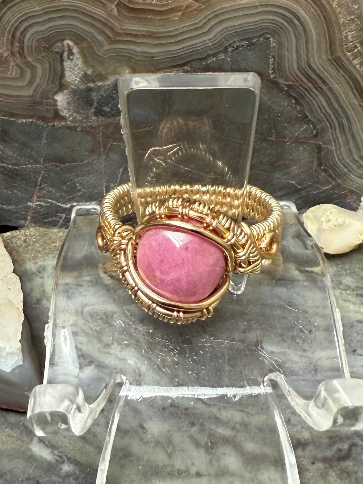 Anillo de rodonita