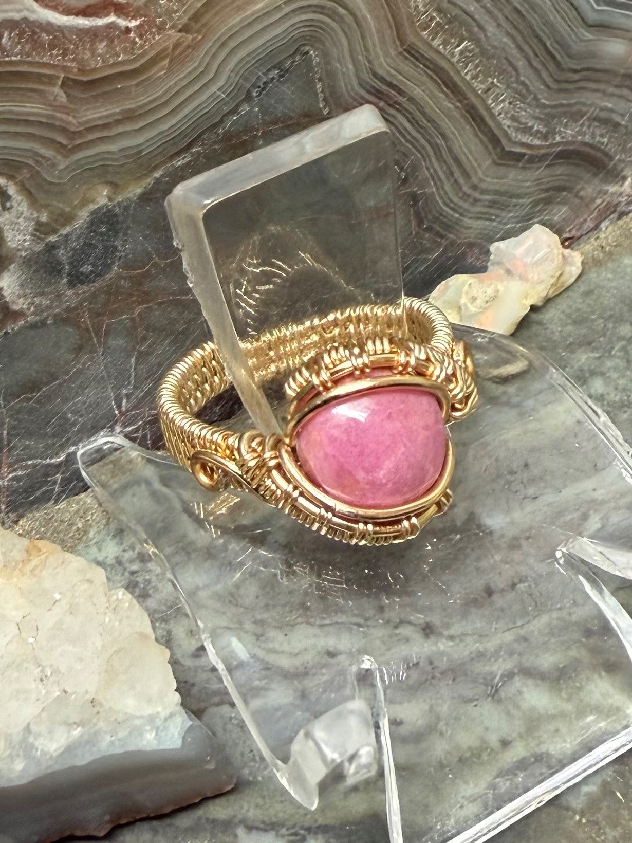 Anillo de rodonita