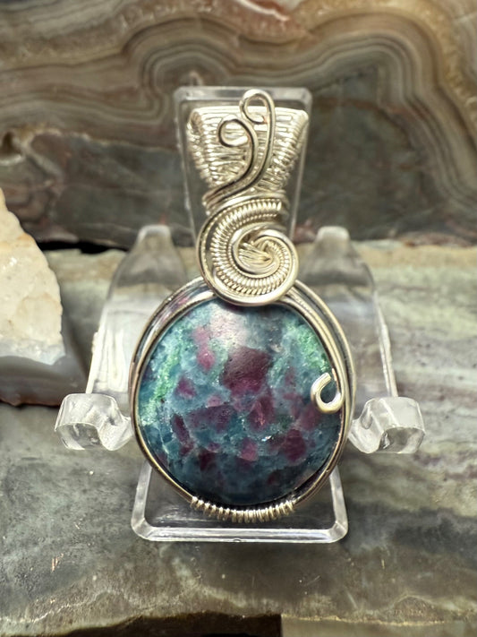 Zoisite with Ruby